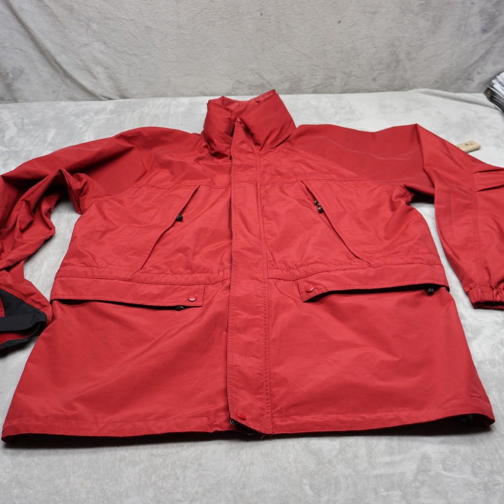 Timberland Field Jacket Mens XL Red Rain Wind Utility Outdoor Hiking Parka VTG